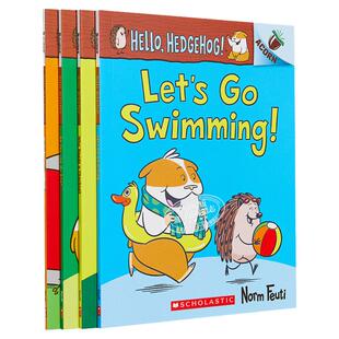 学乐橡树种子系列 Acorn 点读版 Hello Hedgehog小刺猬的故事套装4册 英文原版进口图书 儿童全彩桥梁章节书 学乐橡子 又日新