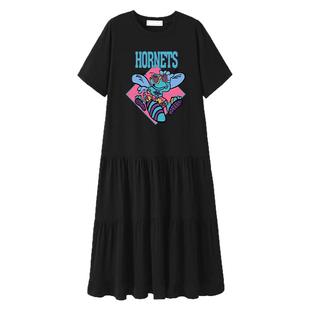 连衣裙显瘦遮肚微胖纯棉宽松大码长裙夏绝美小裙子女新款夏季t裙