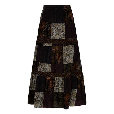 古着感图腾印花vintage半身裙