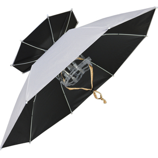 2026年钓鱼伞帽头戴式遮阳伞超轻透气头伞帽防紫外线男女夏季防晒