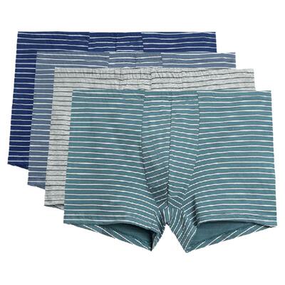 红豆内裤男士纯棉条纹平角裤头宽松三角裤全棉透气印花男生短裤衩