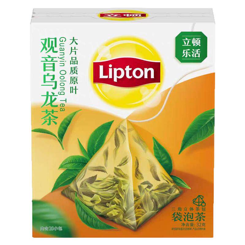 立顿乐活观音乌龙茶三角立体茶包