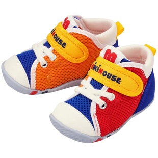 23新款MIKI HOUSE日本制网面透气凉鞋一段二段学步鞋12-9301-499