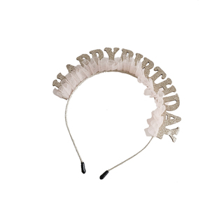 生日发箍生日帽happy birthday字母头箍可爱女孩生日拍照装饰发饰