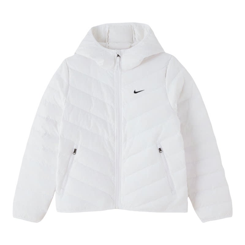 Nike耐克女装2026冬季轻薄防风保暖短款连帽羽绒服外套IF5884-100