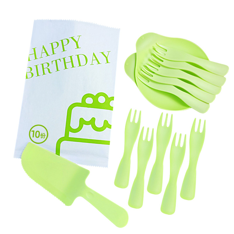 生日蛋糕刀叉套装食品级加厚塑料
