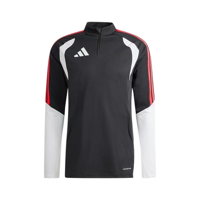 adidas阿迪达斯2026春男足球半拉链运动修身训练服长袖T恤 KA7560