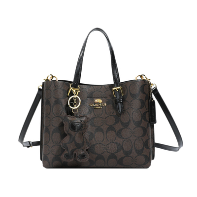 秋冬新款复古印花托特包斜挎