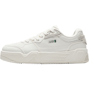 安踏C37板鞋小白鞋女鞋2026夏季新款厚底增高透气运动鞋122528027