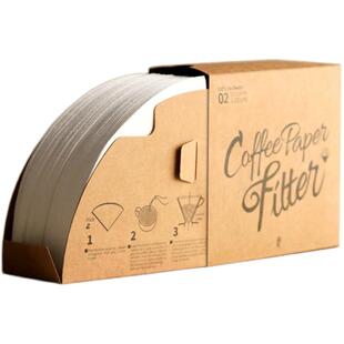 九土手冲咖啡粉滤纸咖啡过滤纸滤杯扇形滴漏进口原料咖啡杯大号盒