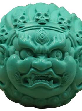 文玩黄财神佛松看缘人绿松石散珠