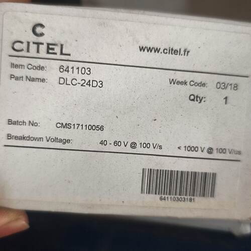议价CITEL西岱尔DLC-24D3信号防雷器，6411适用