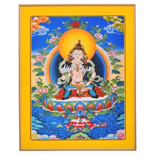 藏式多款坛城唐卡佛像画像相框挂画金刚萨埵白度母画框装饰摆件