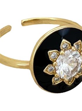 无尘之镜戒指古熙西纯银莲花小众