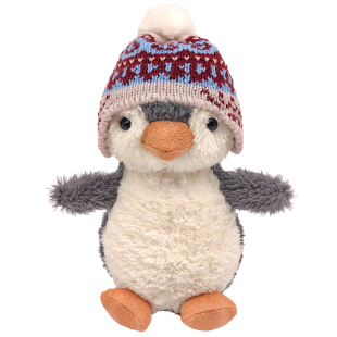 可爱旅行小企鹅毛绒玩具帽子围巾玩偶公仔儿童安抚娃娃摆件礼物