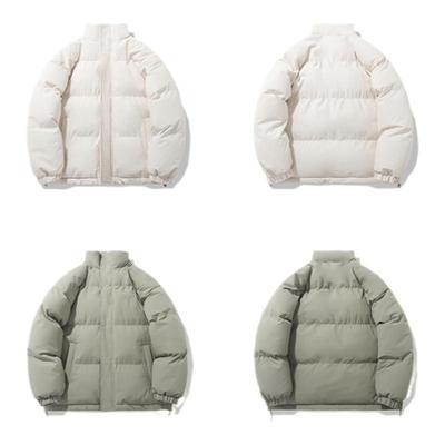 HMNStudio冬季纯色保暖立领棉服