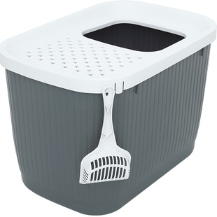 猫砂盆全封闭顶入式特大桶猫厕所猫咪砂猫沙盆子防臭超大号防外溅