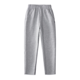 儿童浅灰色羊羔绒校服裤子冬季加绒加厚深灰秋冬小学初中生运动裤