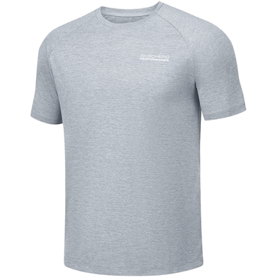 斯凯奇2025新款男短袖T恤夏吸湿速干透气运动休闲时尚简约打底衫