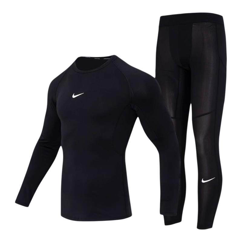 NIKE耐克男士紧身衣运动套装夏季新款速干长袖跑步健身运动长短裤