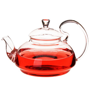 玻璃茶壶 仙踪壶手工高硼硅耐热玻璃茶壶 无内胆钢丝漏【高把壶】