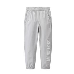 伯希和儿童裤子男童春夏运动裤薄款透气跑步快干裤弹力束口休闲裤