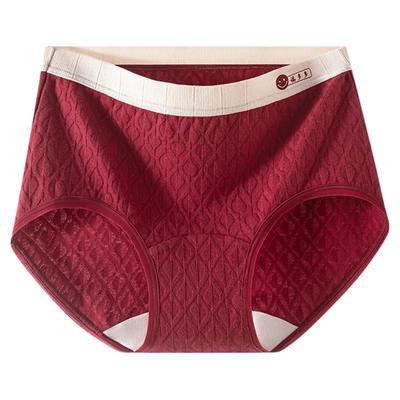猫人女士a类纯棉抗菌红色三角裤