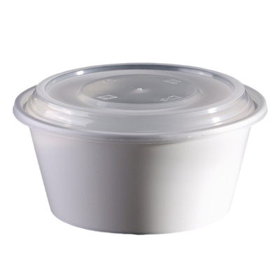 圆形打包盒加厚圆形双层饭盒带盖