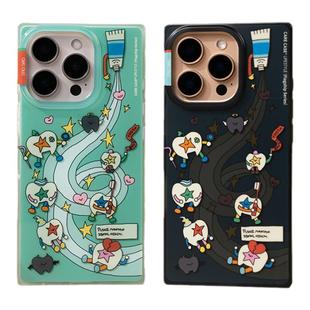 CARECASE 健齿插画方形手机壳 适用于苹果iPhone16 15 14 Pro Max 华为Mate 原创设计 手绘可爱创意 童趣涂鸦