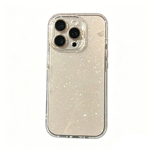 ins风高级感细闪手机壳适用iPhone17promax小众苹果16Pro透明14/15plus软壳13/12/11大孔防摔xr/xamax保护套