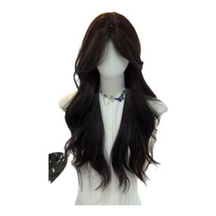 纸醉金迷韩式千金高层次氛围感中分大波浪仿真卷发假发全头套女