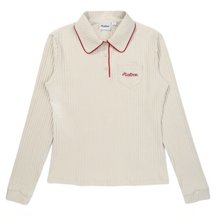 2025初秋韩国malbon高尔夫球服女款翻领长袖T恤运动修身高弹透气