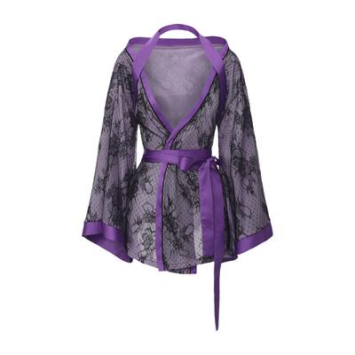 似欲「恶女花魁」紫色蕾丝和服