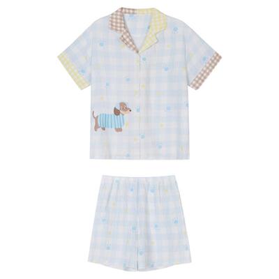 馨帮帮Homedress格纹狗狗家居服