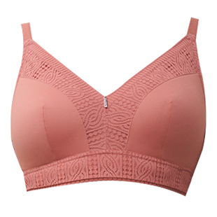 法国CHANTELLE仙黛尔无钢圈软支撑大胸显小蕾丝薄款全罩杯内衣女