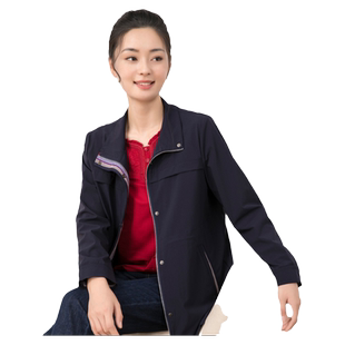 葵牌中老年妈妈装中长款秋季休闲外套洋气外套拉链加扣子女士风衣