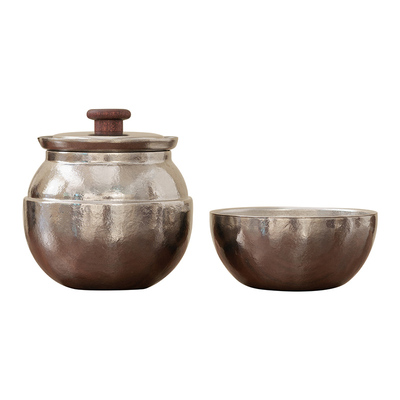 榜盛纯钛泡茶壶双层隔热茶具套装