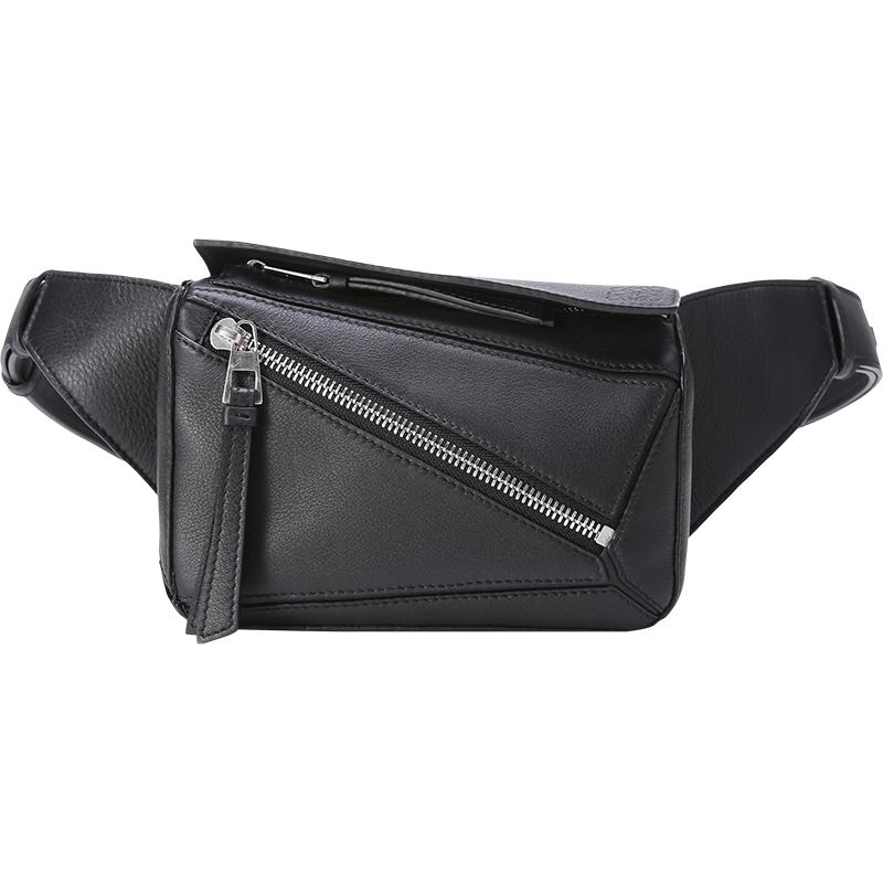 自营LOEWE牛皮革胸包腰包