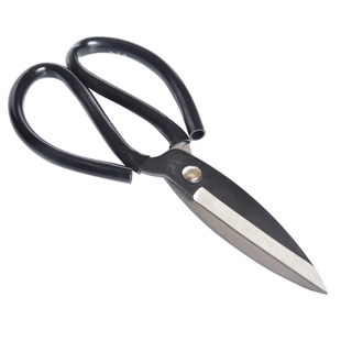 进口锰钢黑色大头套管工业皮革大剪刀橡胶塑料纸板鱼头剪杀鸡剖鱼