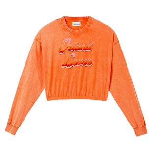 MICartsy王紫珊春季新款Island lover双袖短装卫衣女BRBR009