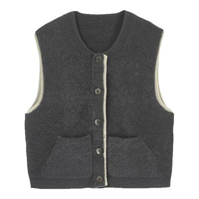 ELEI撞色拼接针织马甲