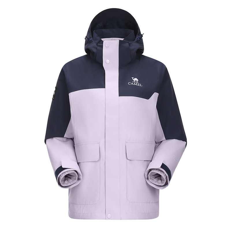 鹅绒内胆|骆驼火山壳PRO鹅绒冲锋衣女三合一羽绒服户外防水外套男