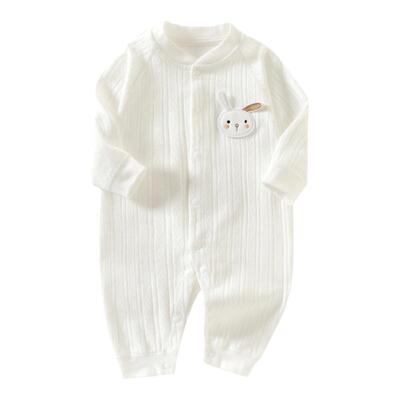 纯棉连体衣婴儿直门襟春秋