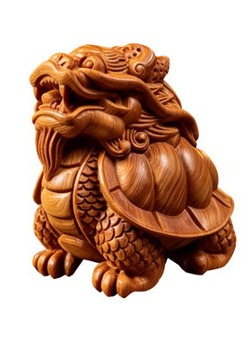 崖柏木雕龙龟摆件文玩手把件礼物