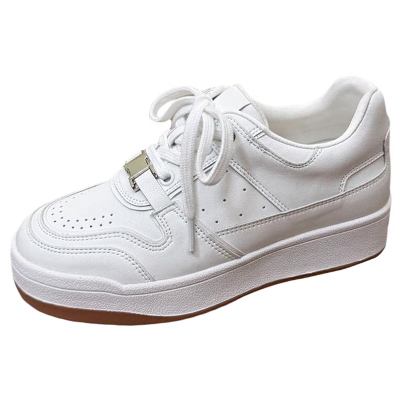 ZYIYI厚底松糕内增高透气小白鞋