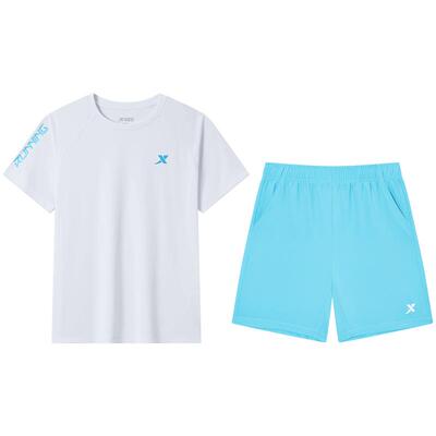 特步童装儿童套装男童夏季新款速干女童运动服中大童透气短袖短裤