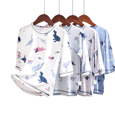 60支莫代尔儿童家居服七分上衣