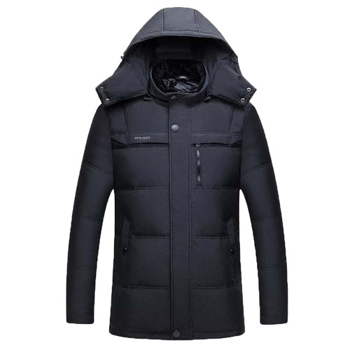 中老年人羽绒服男士短款加厚宽松秋冬季正品牌爸爸装爷爷棉袄外套