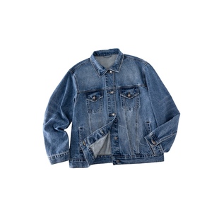 晶咕白标DADATATA【塞尔旧街】复古水洗时髦百搭牛仔外套女秋大码