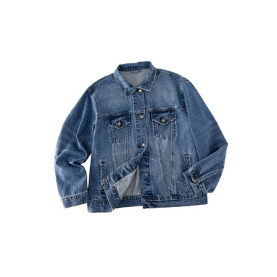 晶咕白标DADATATA【塞尔旧街】复古水洗时髦百搭牛仔外套女秋大码